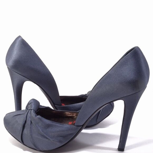 VINTAGE NEW FABULOUS RARE FIND Walter Steiger High Satin Pumps Sz 37.5 NIB 895 - Picture 2 of 9